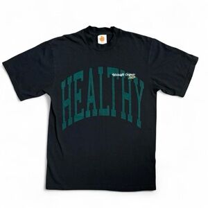 Larry June Midnight Organic Healthy Black S/S T-Shirt Size Small